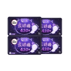 kotex 高洁丝 夜用放肆睡超长卫生巾 420mm*4片*4包