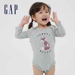 Gap 盖璞 布莱纳婴儿纯棉卡通连体衣733944 2022春季新款童装包屁衣