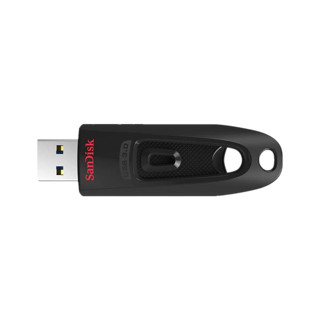 SanDisk Ultra USB 3.0 U盘闪存盘 带钥匙孔 办公视频照片文件备份传输 黑色 64G