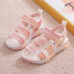 回力童鞋_warrior 回力 22夏季新款女童甜美可爱户外凉鞋儿童魔术贴