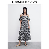 URBAN REVIVO WL12S7AN2003 碎花露肩连衣裙