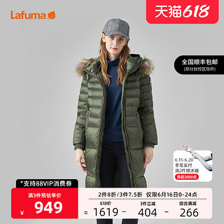 Lafuma 乐飞叶 户外连帽灰鹅绒羽绒衣保暖毛领羽绒服女LFJU9DH06Y