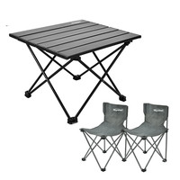 Hispeed 户外折叠桌 黑色 大号 (折叠桌+折叠椅*2)