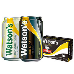 watsons 屈臣氏 苏打水 混合系列 330ml*24罐（原味黑罐20罐+柠檬草味4罐）