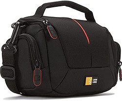 case LOGIC 凯思智品 DCB305K 便携式摄像机包相机包带肩带和灵活内部分配黑色/红色