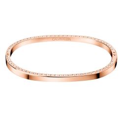 calvinklein卡尔文克莱ck手镯女士首饰品2色可选镶嵌水晶金属手镯手环