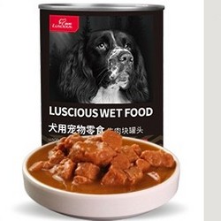 luscious 路斯 犬用宠物零食 鸡肉牛肉罐头 375g*6