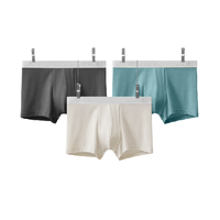 Bananain 蕉内 男士平角内裤套装 3P-BU301P-P 3条装(深灰+蓝绿+粉末灰) XL