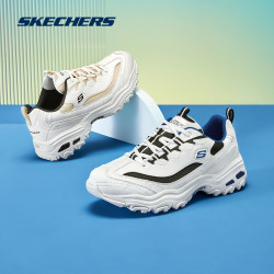 SKECHERS 斯凯奇 夏季男鞋老爹鞋女网面透气休闲舒适小白鞋运动鞋