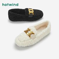 热风 hotwind 春季新款女士时尚休闲鞋H02W1732  黑色 38