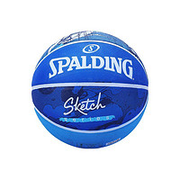 SPALDING 斯伯丁 蓝色冲浪 橡胶篮球 84-448Y 蓝色 7号/标准