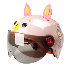 tdgo儿童头盔夏季电动车女孩安全盔儿童安全头盔可爱小孩头盔四季卡通