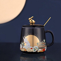 博物星球 故宫博物院官方旗舰金桂浮月马克杯精致月兔博物馆文创创意礼物