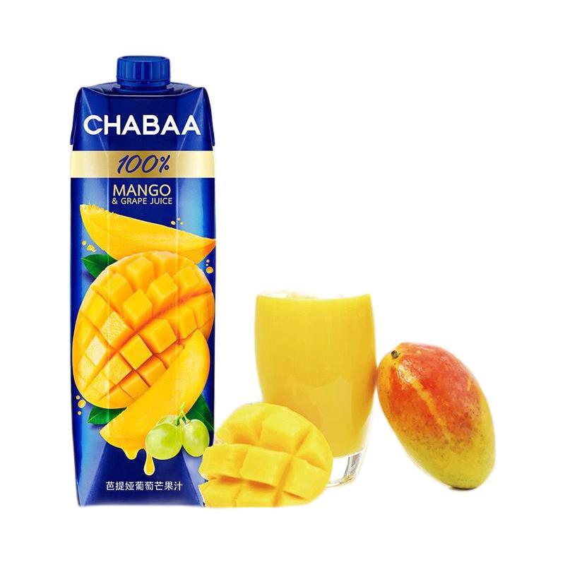 CHABAA 芭提娅 葡萄芒果汁 1L