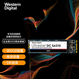 西部数据 960GB 企业级SSD固态硬盘 M.2接口(SATA总线) SA210系列 五年质保