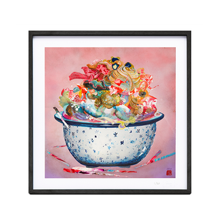 dprints 限量版画《锦绣百宝》装饰画挂画礼品 黑色木框 636*636 mm