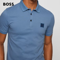 HUGO BOSS 雨果博斯 50472668 徽标贴片弹力棉短袖Polo衫