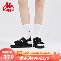 Kappa 卡帕 MARS魔术贴凉鞋2022新款情侣男女运动凉鞋户外沙滩拖鞋K0CX5LL03D 黑色-990 38