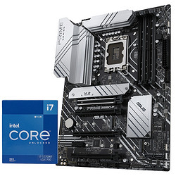 intel 英特尔 PRIME-Z690-P主板 + i7-12700KF CPU处理器