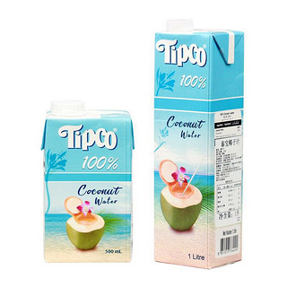 Tipco 泰宝 泰国原装进口泰宝(TIPCO) 100%椰子汁 天然椰子水 0糖0脂肪0添加 清甜爽口 盒装1L