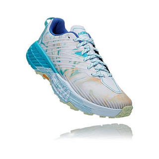 HOKA ONE ONE Speedgoat 4 女子越野跑鞋 1106527-TGT 蓝白色 38.5