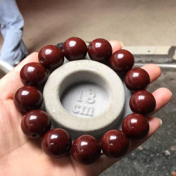 盘道文玩紫金鼠手串机刷包浆正圆18cm