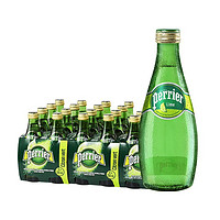 88VIP：perrier 巴黎水 无糖气泡水矿泉水青柠味饮料 330ml*24瓶