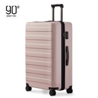 NINETYGO 90分 拉杆箱20英寸 商旅两用旅行箱男女 PC耐磨托运箱 密码箱轻音万向轮行李箱七道杠 樱花粉
