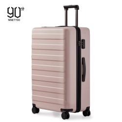 NINETYGO 90分 拉杆箱20英寸 商旅两用旅行箱男女 PC耐磨托运箱 密码箱轻音万向轮行李箱七道杠 樱花粉