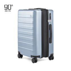 NINETYGO 90分 扩容行李箱24英寸 商旅两用旅行箱男女 PC耐磨托运箱 密码箱轻音万向轮拉杆箱 湖光蓝