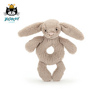jELLYCAT 邦尼兔 英国害羞浅棕色邦尼兔手圈手抓摇铃婴儿毛绒安抚玩具包邮