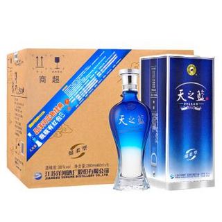 YANGHE 洋河 蓝色经典 天之蓝38度480ml*6整箱装 绵柔浓香型白酒送礼美酒