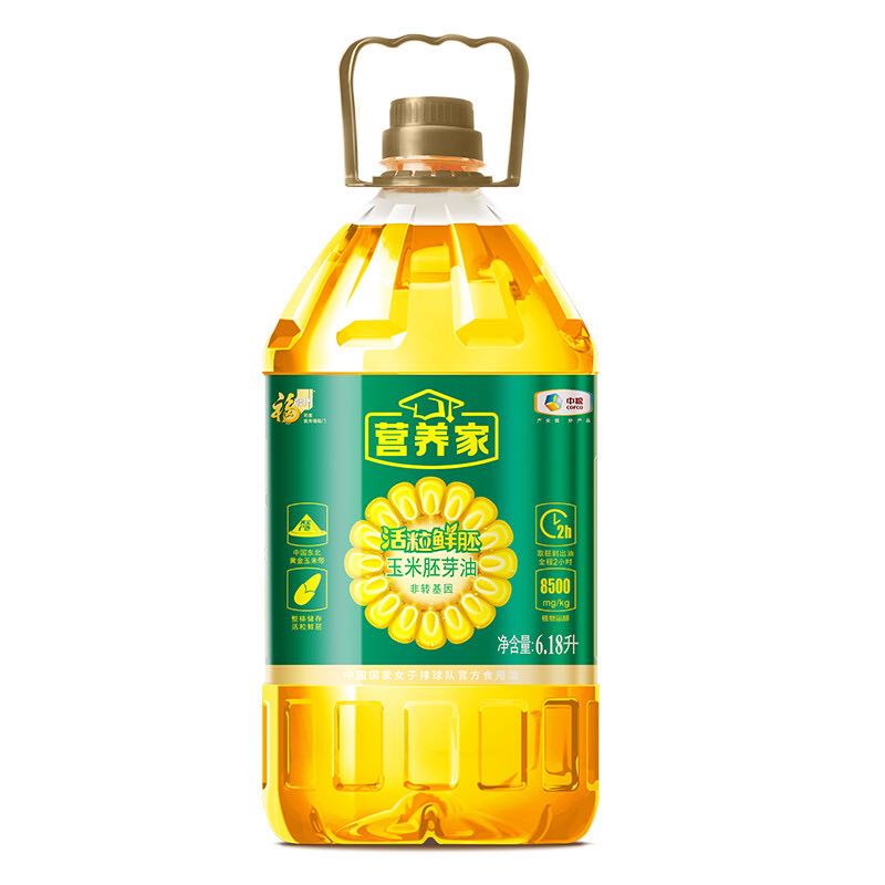 营养家 活粒鲜胚 玉米胚芽油 6.18L