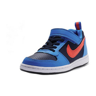 NIKE 耐克 COURT BOROUGH LOW (PSV) 儿童休闲运动鞋 870025-404 黑曜石色/亮深红/清透蓝/白 32码