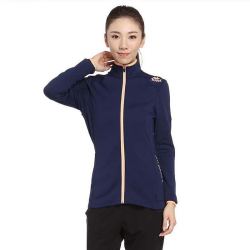 Kappa 卡帕 女士轻盈柔软加绒女款运动长袖外套K0662WK17 蓝色 170/L