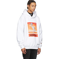 HERON PRESTON 男士仙鹤印花图案连帽卫衣 HMBB010F20JER009