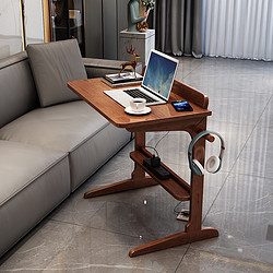 实木小型懒人书桌卧室床边省空间笔记本电脑桌沙发边桌可移动