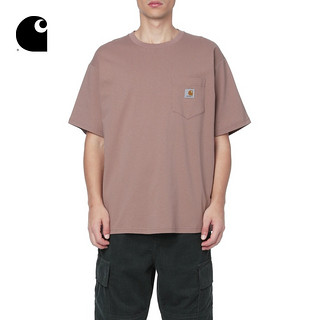 Carhartt WIP男装春夏经典LOGO标签口袋潮流短袖T恤171068F XL RDX/红色