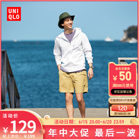 防晒男装AIRism防紫外线拉链连帽开衫运动外套露营钓鱼卫衣444992 69 藏青色 170/92A/M