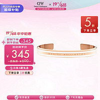 Daniel Wellington DanielWellington）新品 绸缎白金色手镯饰品简约百搭dw男女开口小号手镯 dw手镯 DW00400069