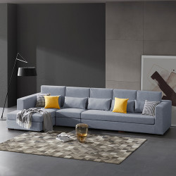 qm曲美家居北欧简约布艺沙发可拆洗直排转角沙发客厅家具