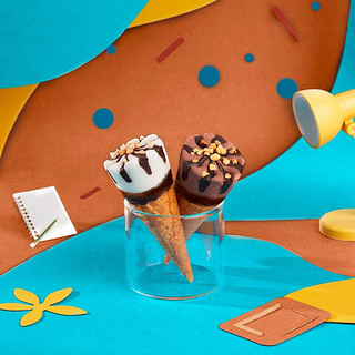 WALL'S 和路雪 迷你可爱多甜筒 香草巧克力口味 冰淇淋家庭装 20g*10支 雪糕（新老包装 随机发货）