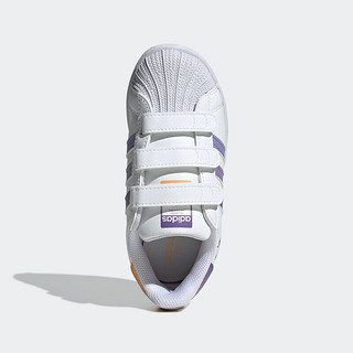 adidas阿迪达斯三叶草SUPERSTAR CF C小童经典贝壳头板鞋GY3314 白/紫/幻彩紫 34(210mm)
