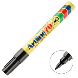 旗牌 Shachihata）Artline 可加墨速干油性记号笔 1.5mm 黑色 EK-70