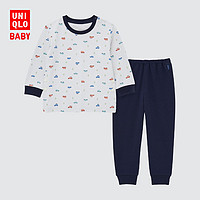 UNIQLO 优衣库 SGS婴幼儿生态衣 幼儿/宝宝 睡衣(长袖套装 空调服)444735