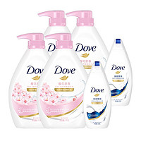 Dove 多芬 樱花甜香滋养美肤沐浴乳沐浴露1KGx4 190ml