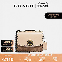 COACH 蔻驰 官方 MADISON系列迷你山茶花女士拼色小牛皮单肩包