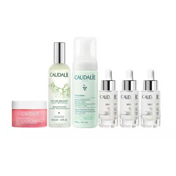 CAUDALIE 欧缇丽 葡萄精华护肤套装（洁颜慕斯/洗面奶150ml+爽肤水100ml+修护面霜50ml+甄美亮白淡斑精华液30ml*3）