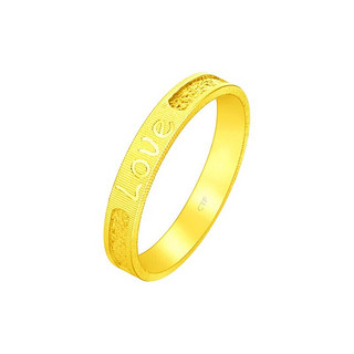 CHOW TAI FOOK 周大福 EOF855 中性LOVE足金戒指 13号 2.85g