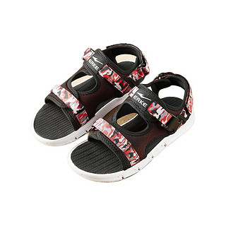 erke鸿星尔克63119206063003男童凉鞋正黑大红39码